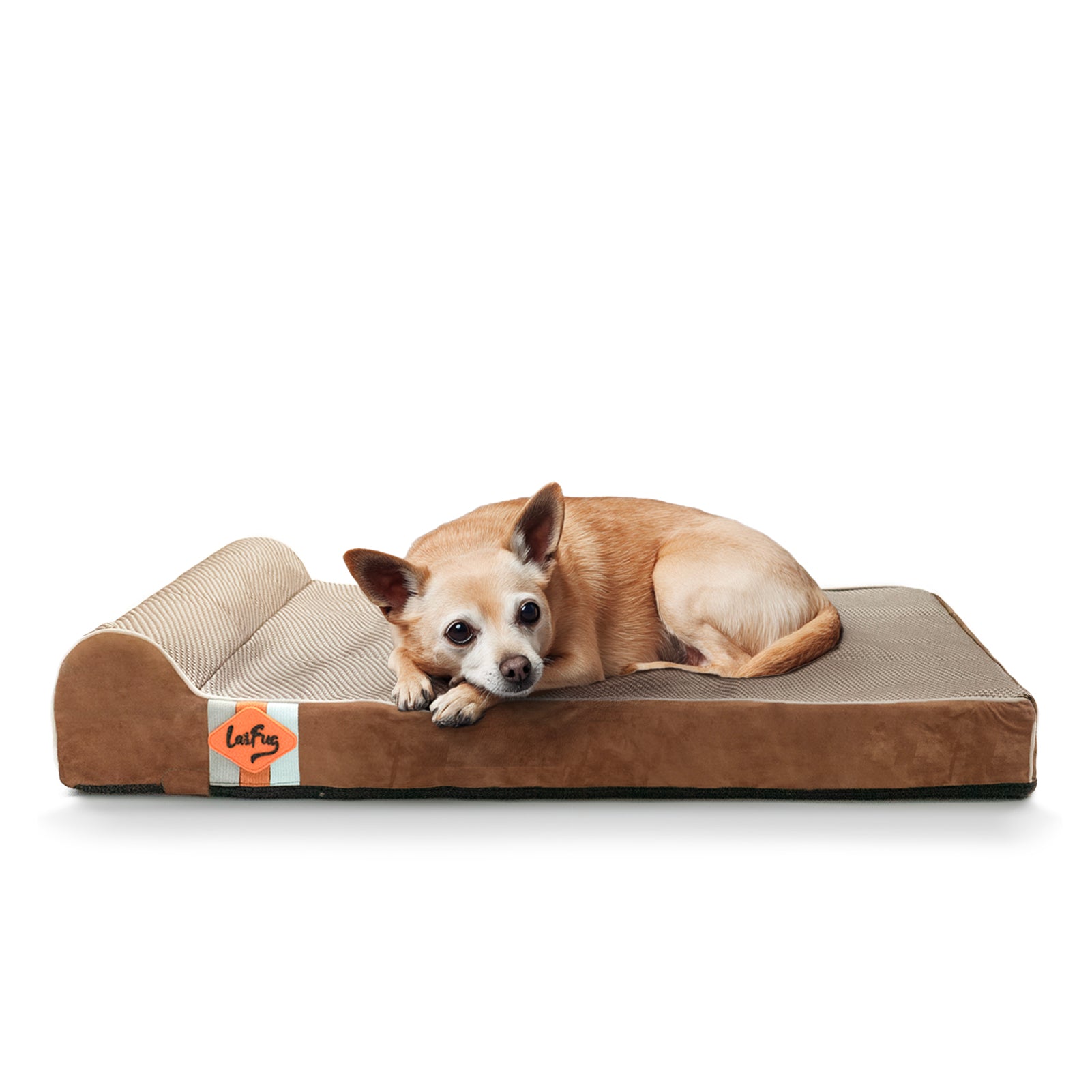 Laifug 422 Orthopedic Dog Bed with Bolster Support (Single & Double Pillow Options)