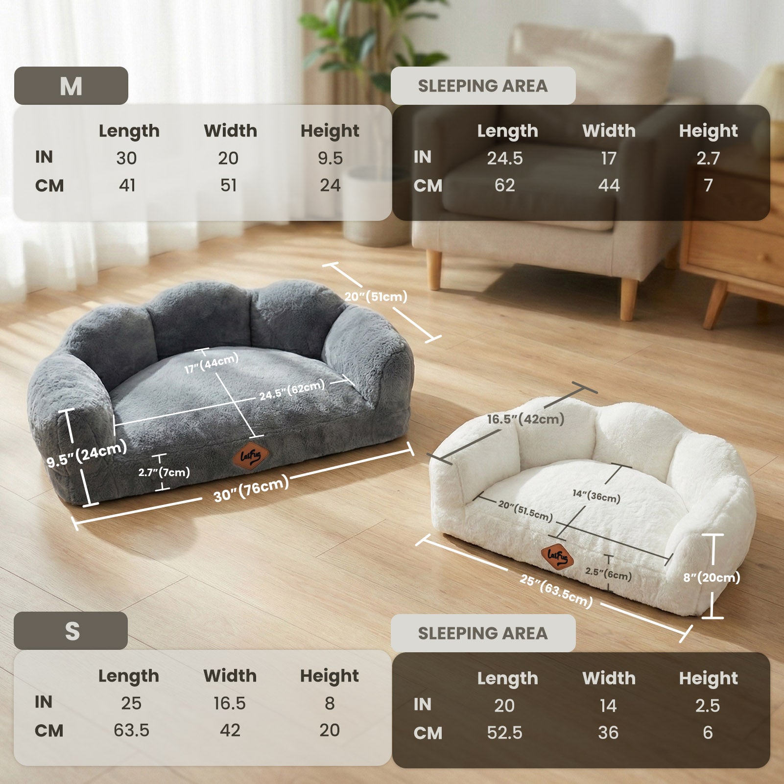 laifug Supportive Orthopedic Pet Sofa Bed