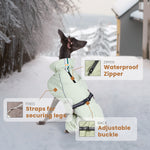 Laifug Green Stand Collar Cloak Dog Winter Coat