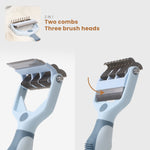 Laifug 2-in-1  Dog Knotting and Dehairing Comb, Double-sided Head Design