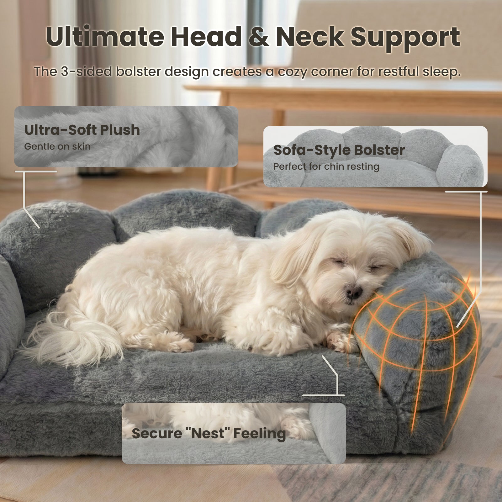 laifug Supportive Orthopedic Pet Sofa Bed