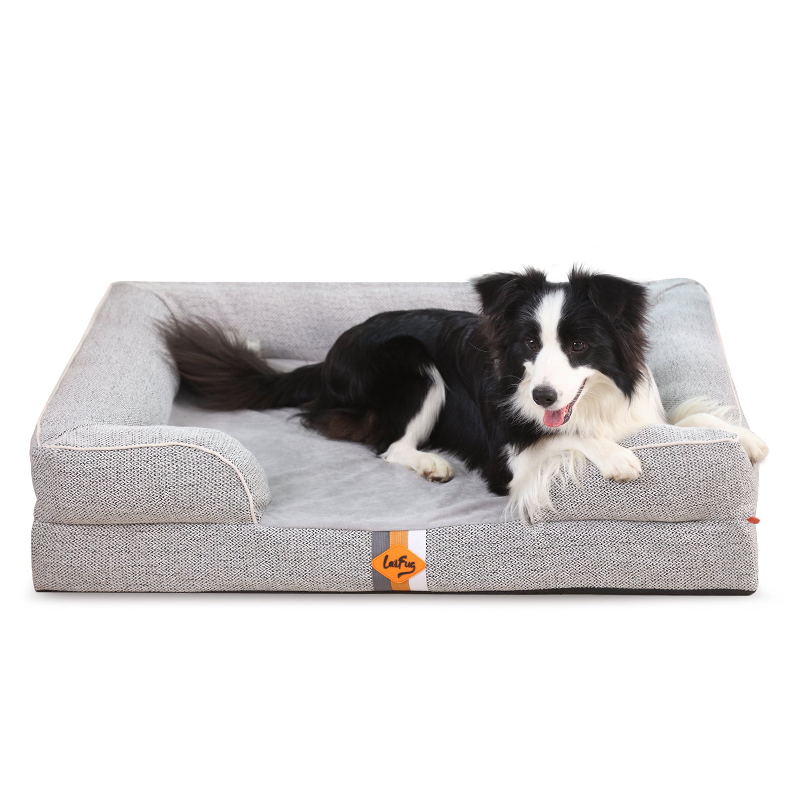 LaiFug Orthopedic Memory Foam Dog Sofa – Premium Bolster Bed