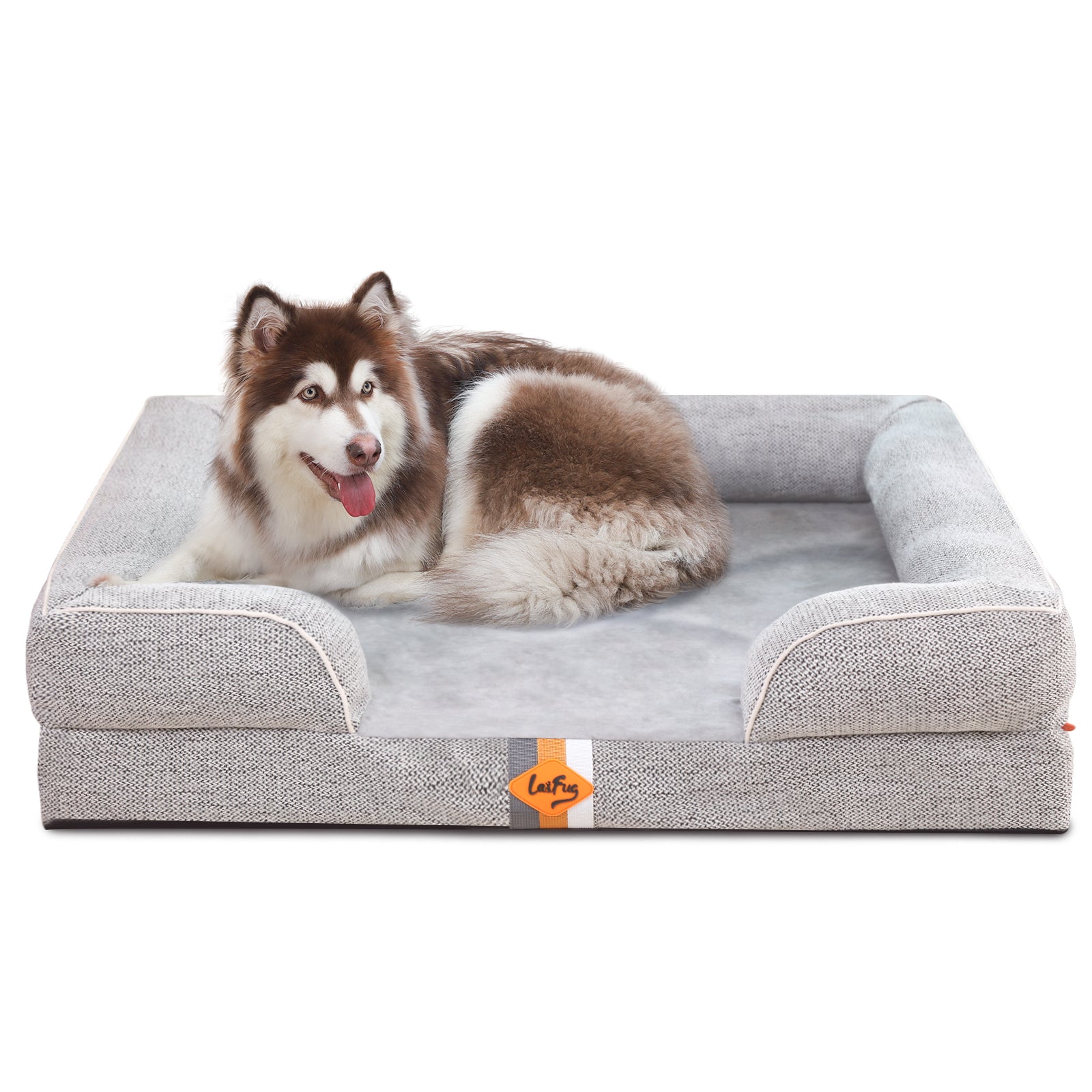 LaiFug Orthopedic Memory Foam Dog Sofa – Premium Bolster Bed
