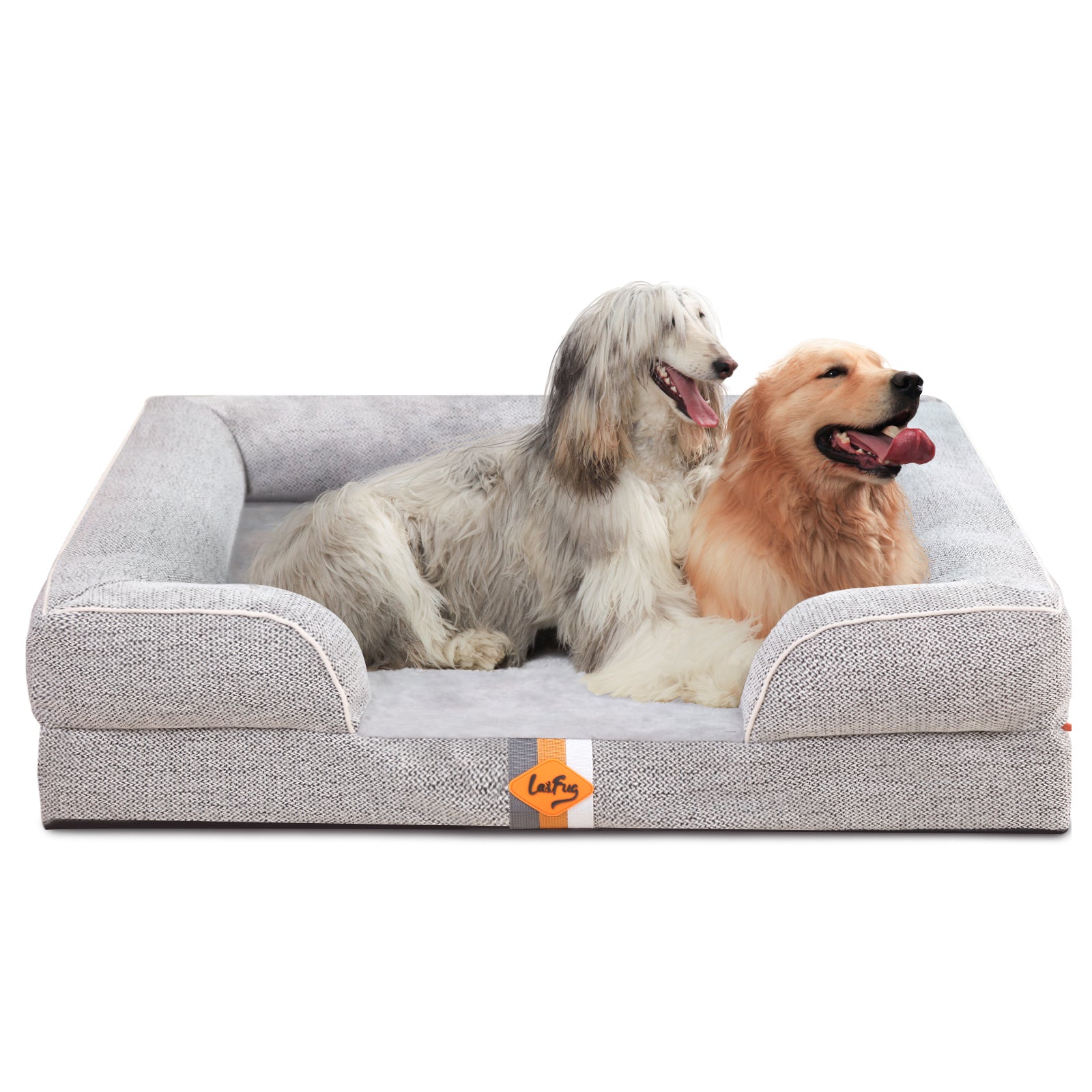 LaiFug Orthopedic Memory Foam Dog Sofa – Premium Bolster Bed