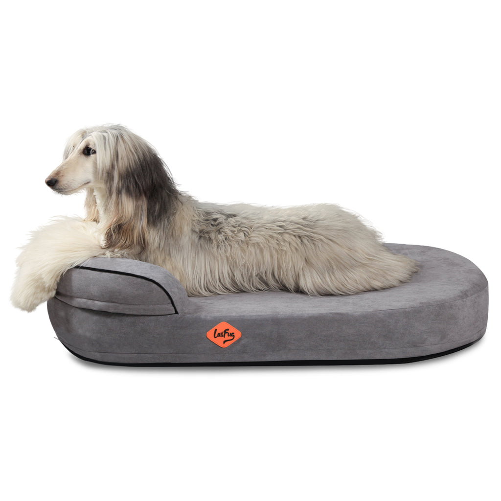 LaiFug 428 Large Orthopedic Premium Memory Foam Oval Dog Bed