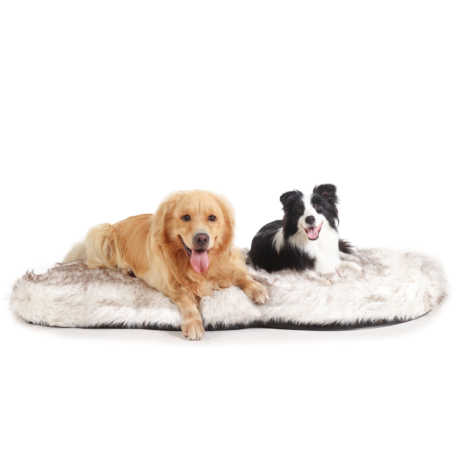LaiFug 360 Memory Foam Dog Bed – Jumbo Faux Fur Pet Lounger