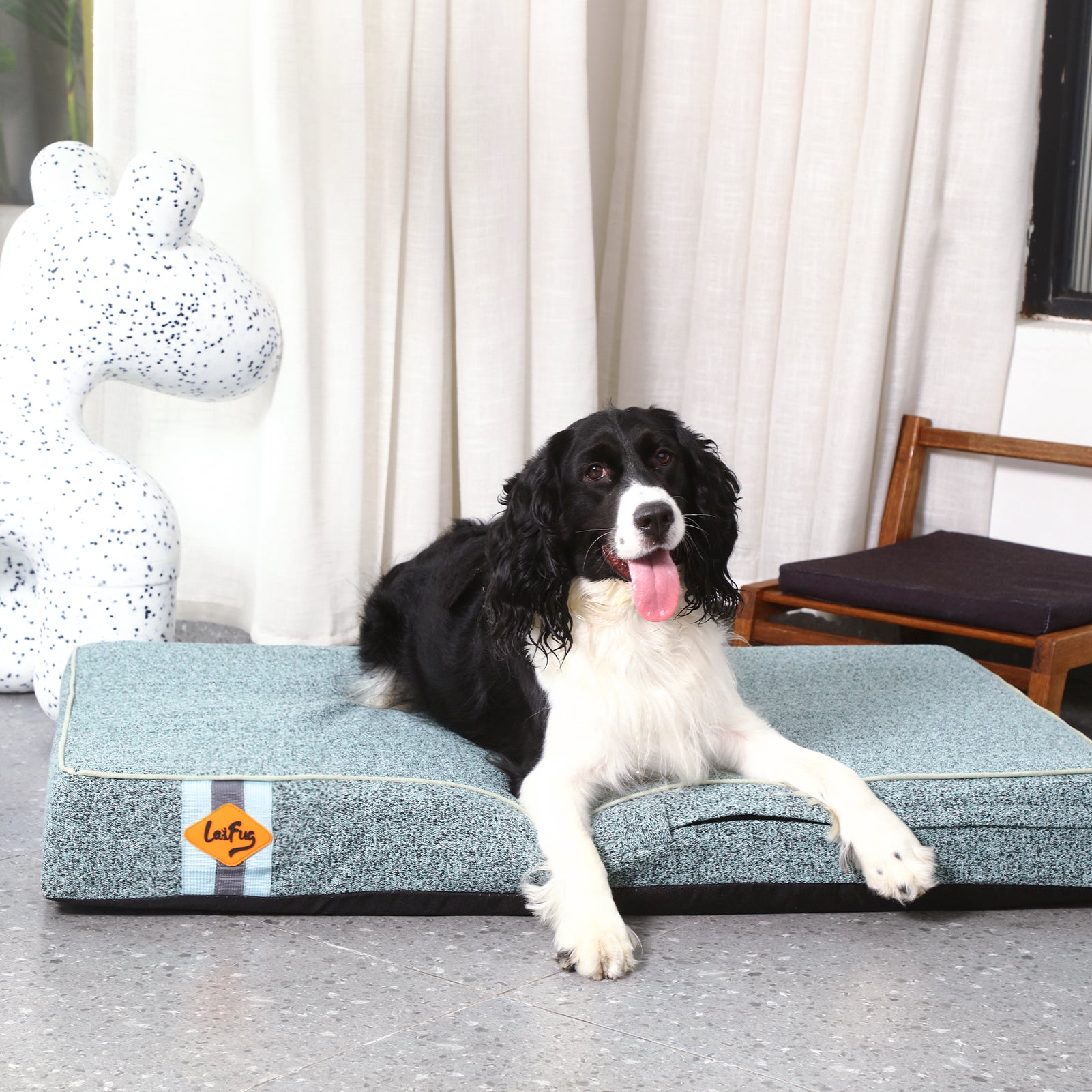 LaiFug 318 Flat Orthopedic Memory Foam Dog Bed