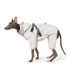 Laifug Grey hooded four Legged Onesies Dog Winter Coat - dog clothes Grey / L