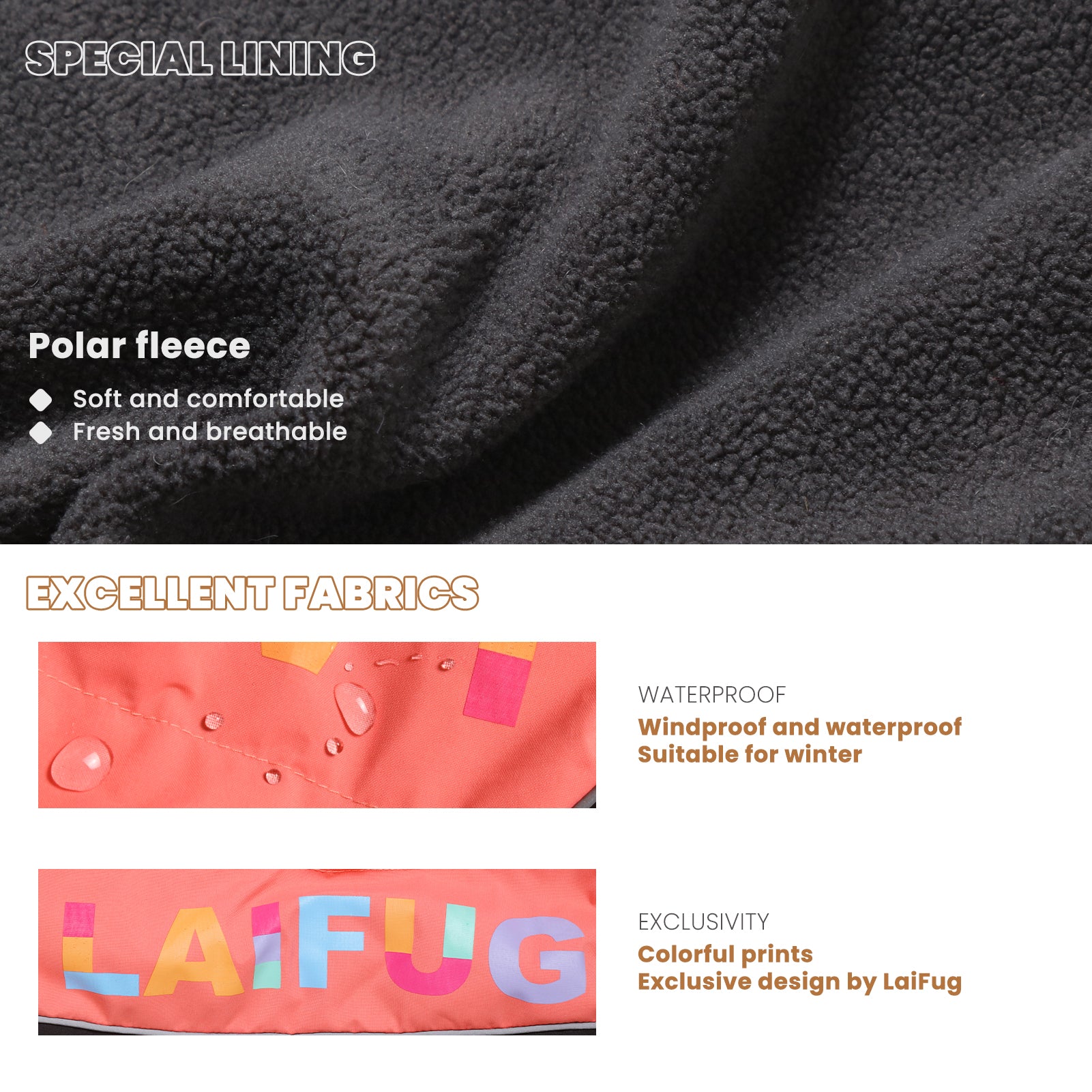 LaiFug Stand Collar Two Legs Dog Winter Coat