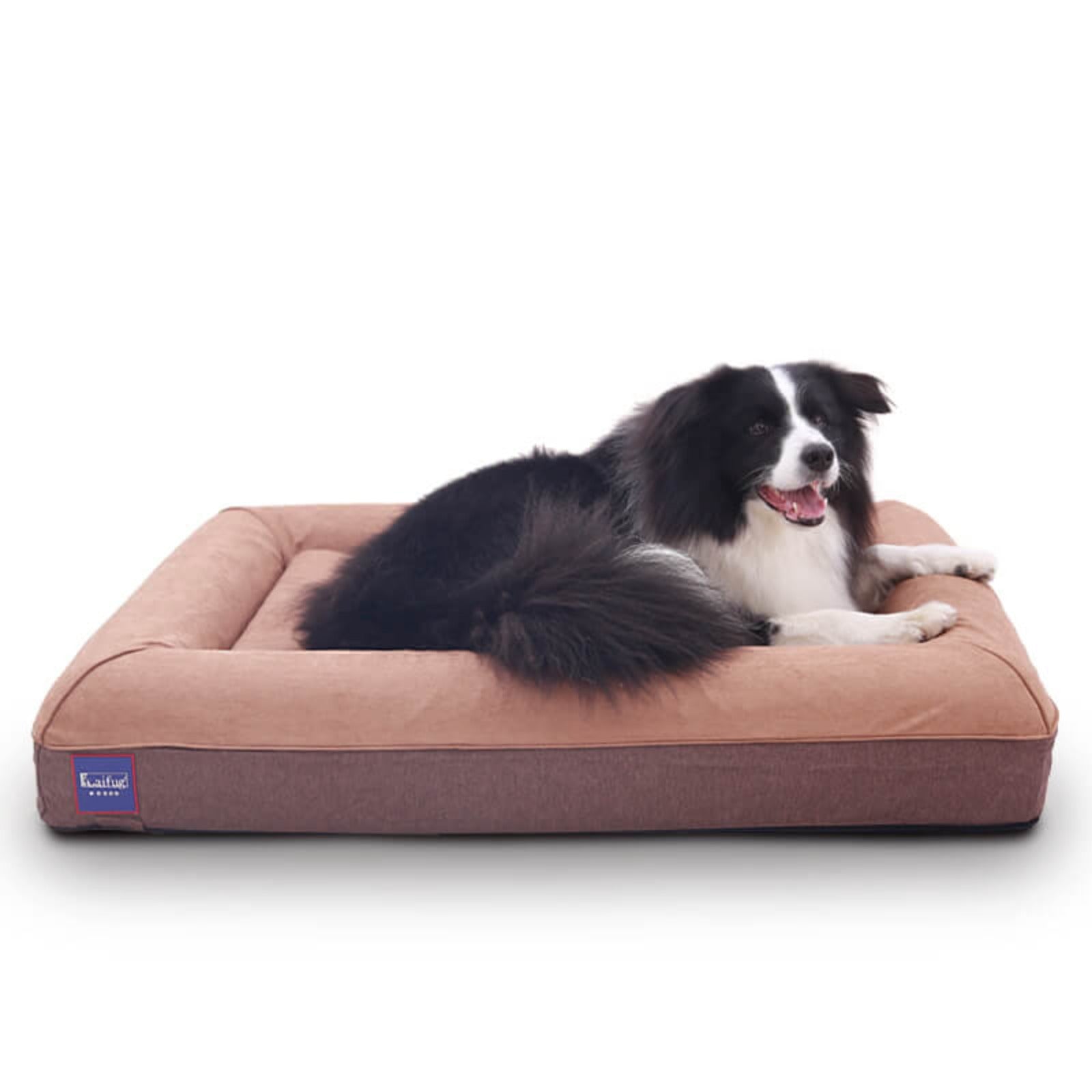 LaiFug Orthopedic Memory Foam Dog Mattress – Large Four-Sided Bolster Bed