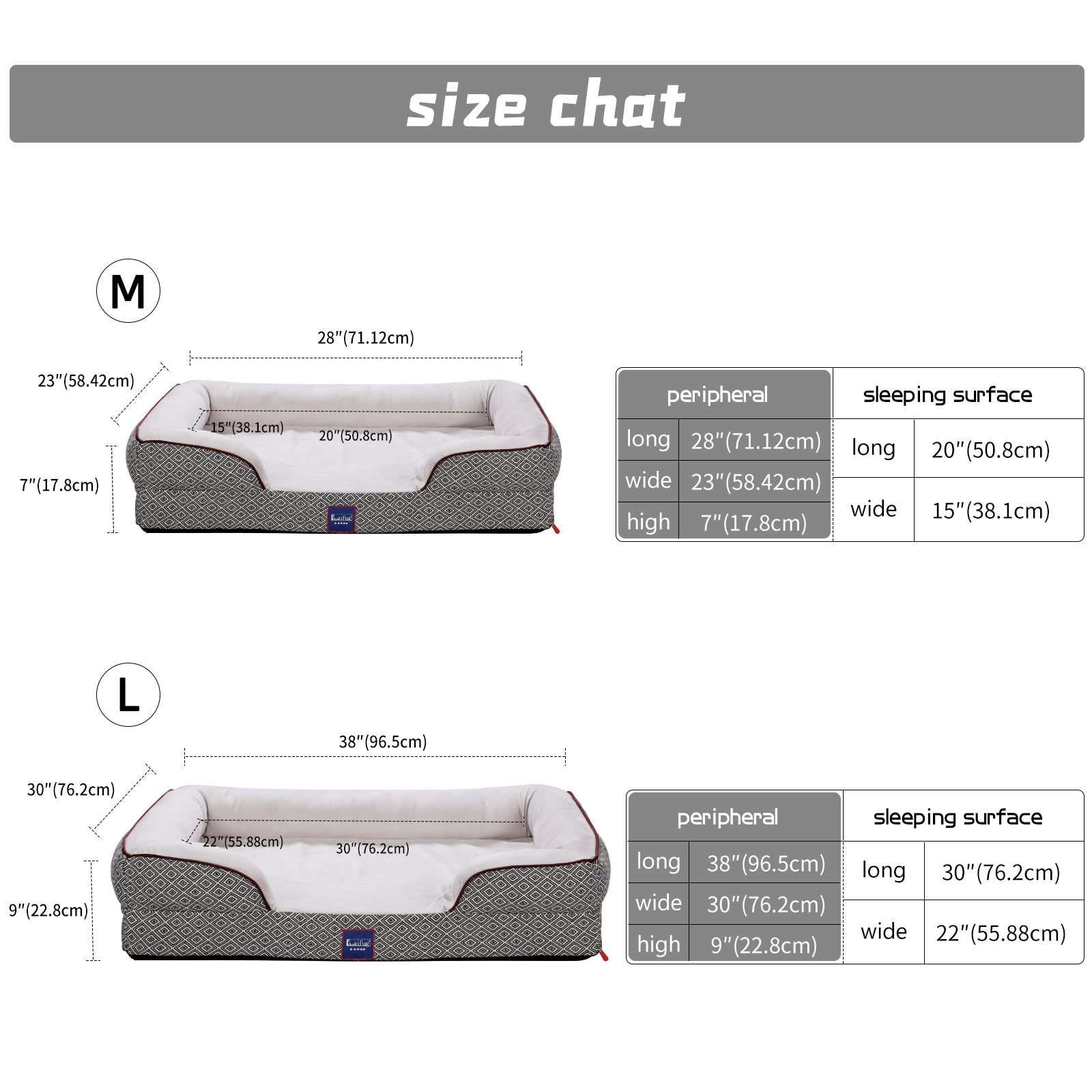 Laifug Dog Sofa Replacement Cover 28''x23''x7'' - LaiFug