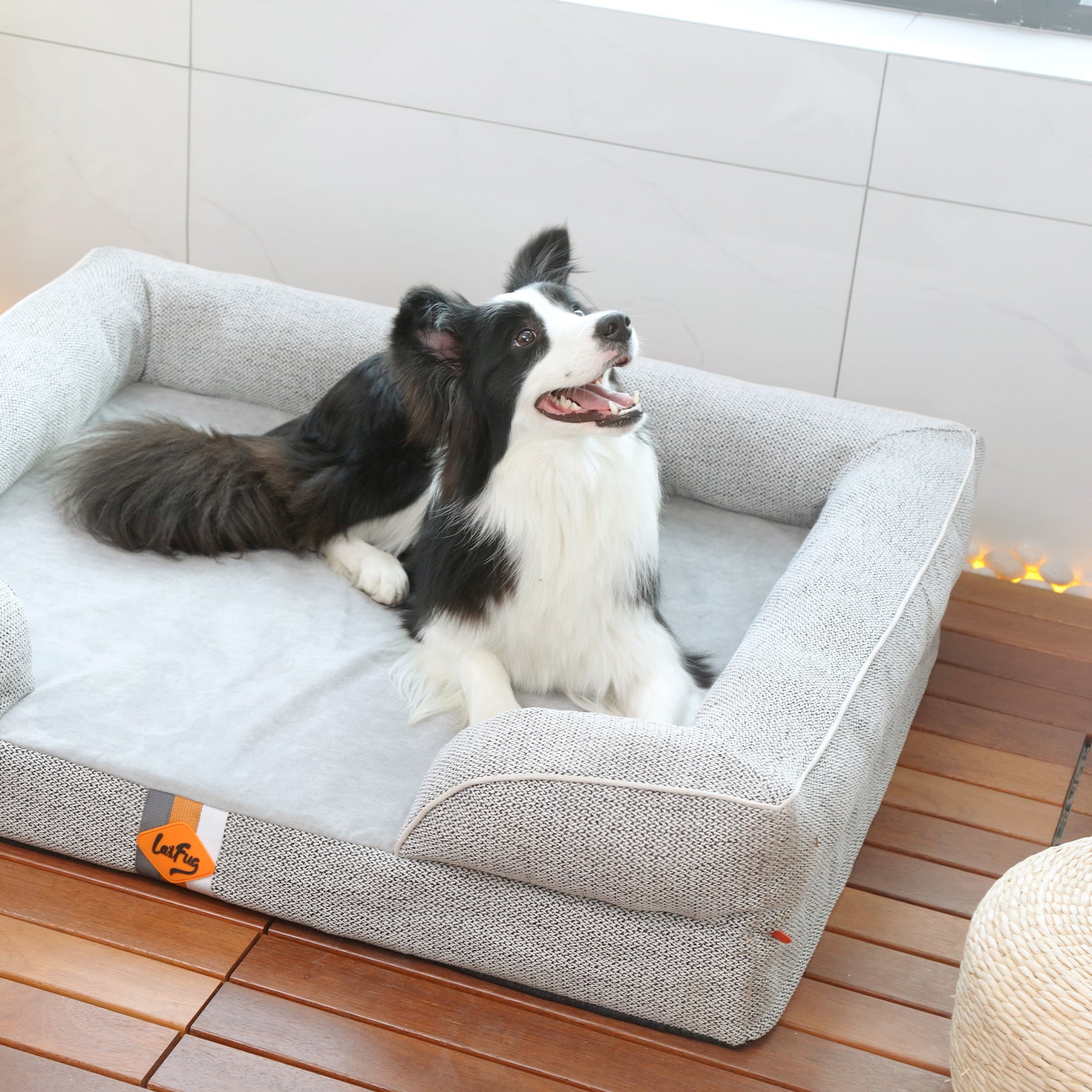 LaiFug Orthopedic Memory Foam Dog Sofa – Premium Bolster Bed