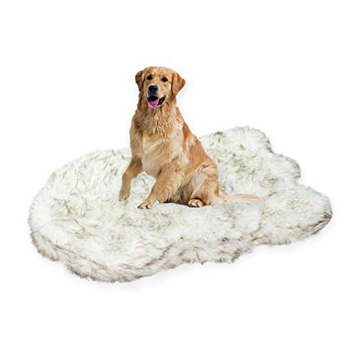 LaiFug 360 Waterproof Liner Faux Fur Dog Bed Cover 50“x30”x5“