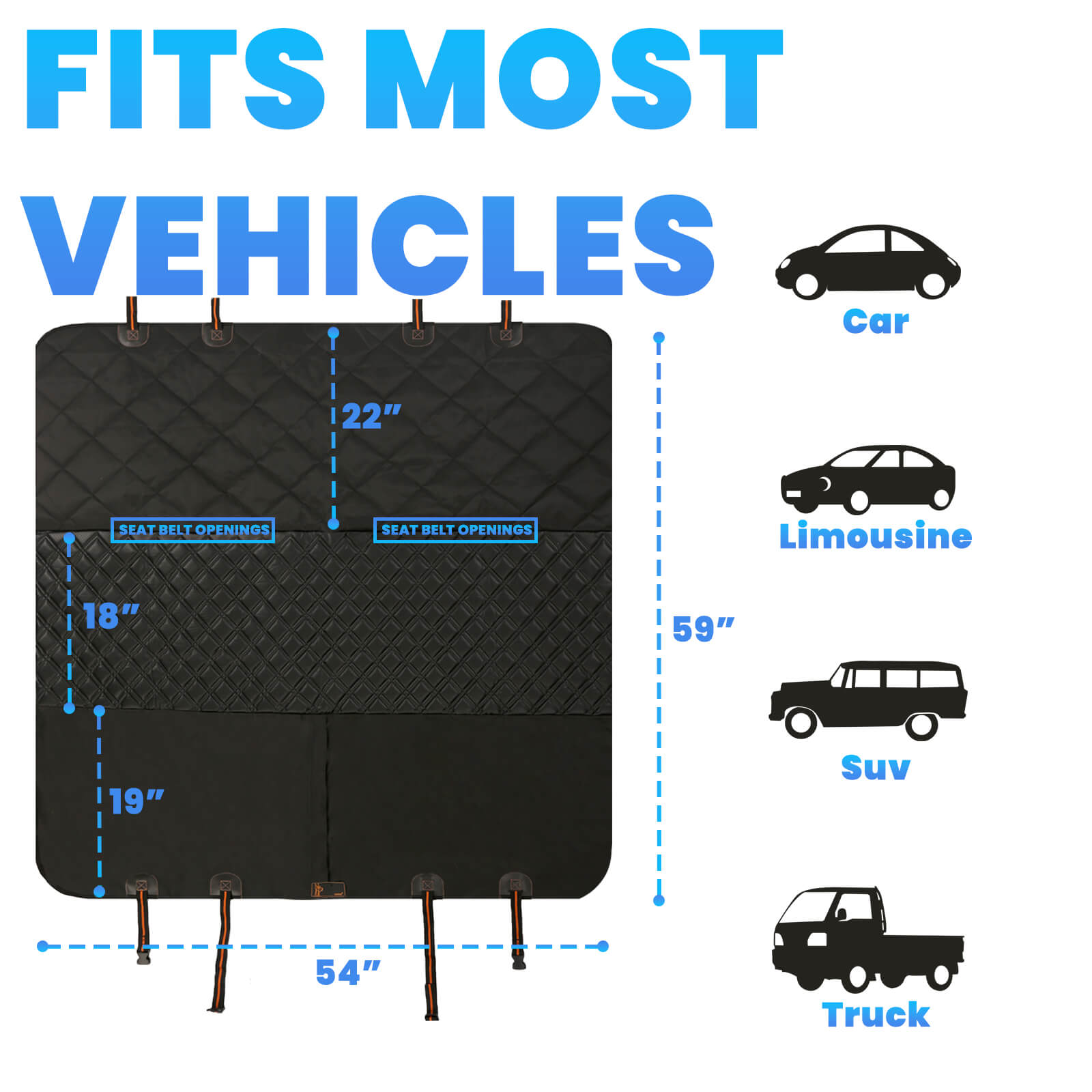 LaiFug Dog Car Seat Cover Hammock