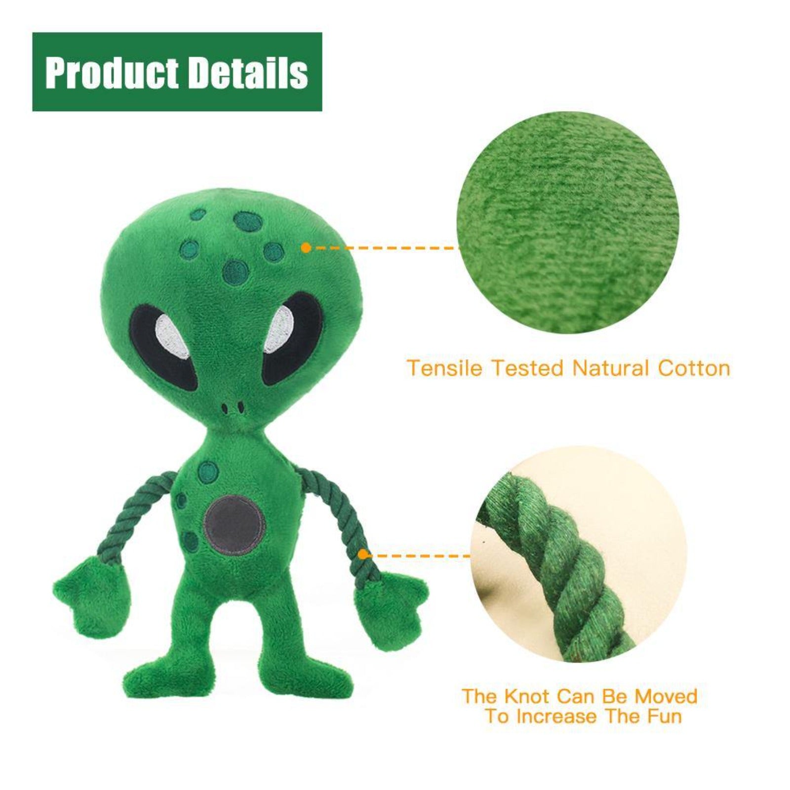 Laifug Squeaky Alien Toy - dog toy
