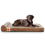 Laifug 422 Orthopedic Dog Bed with Bolster Support (Single & Double Pillow Options)