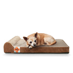 Laifug 422 Orthopedic Dog Bed with Bolster Support (Single & Double Pillow Options)