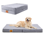 Laifug 235 Foldable Waterproof Dog Bed | 3.0"/3.5" Eggcrate Foam | Portable Travel Bed for Indoor Outdoor