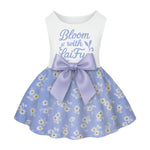 Laifug Dog Dress Puppy Print Princess Dog Dress Cute Party Wear