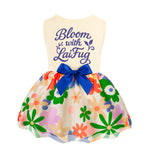 Laifug Dog Dress Puppy Print Princess Dog Dress Cute Party Wear