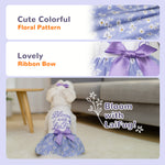 Laifug Dog Dress Puppy Print Princess Dog Dress Cute Party Wear