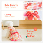 Laifug Dog Dress Puppy Print Princess Dog Dress Cute Party Wear