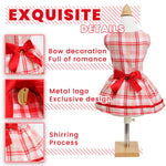 LaiFug Red Check Cotton Dog Dress