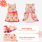 Laifug Dog Dress Puppy Print Princess Dog Dress Cute Party Wear