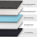 Laifug 422 Orthopedic Dog Bed with Bolster Support (Single & Double Pillow Options)