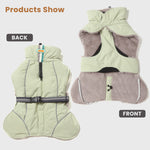 LaiFug Green Stand Collar Cloak Dog Winter Coat