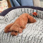 Laifug Pet Couch Protector Plush Dog Mat With Soft Neck Bolste