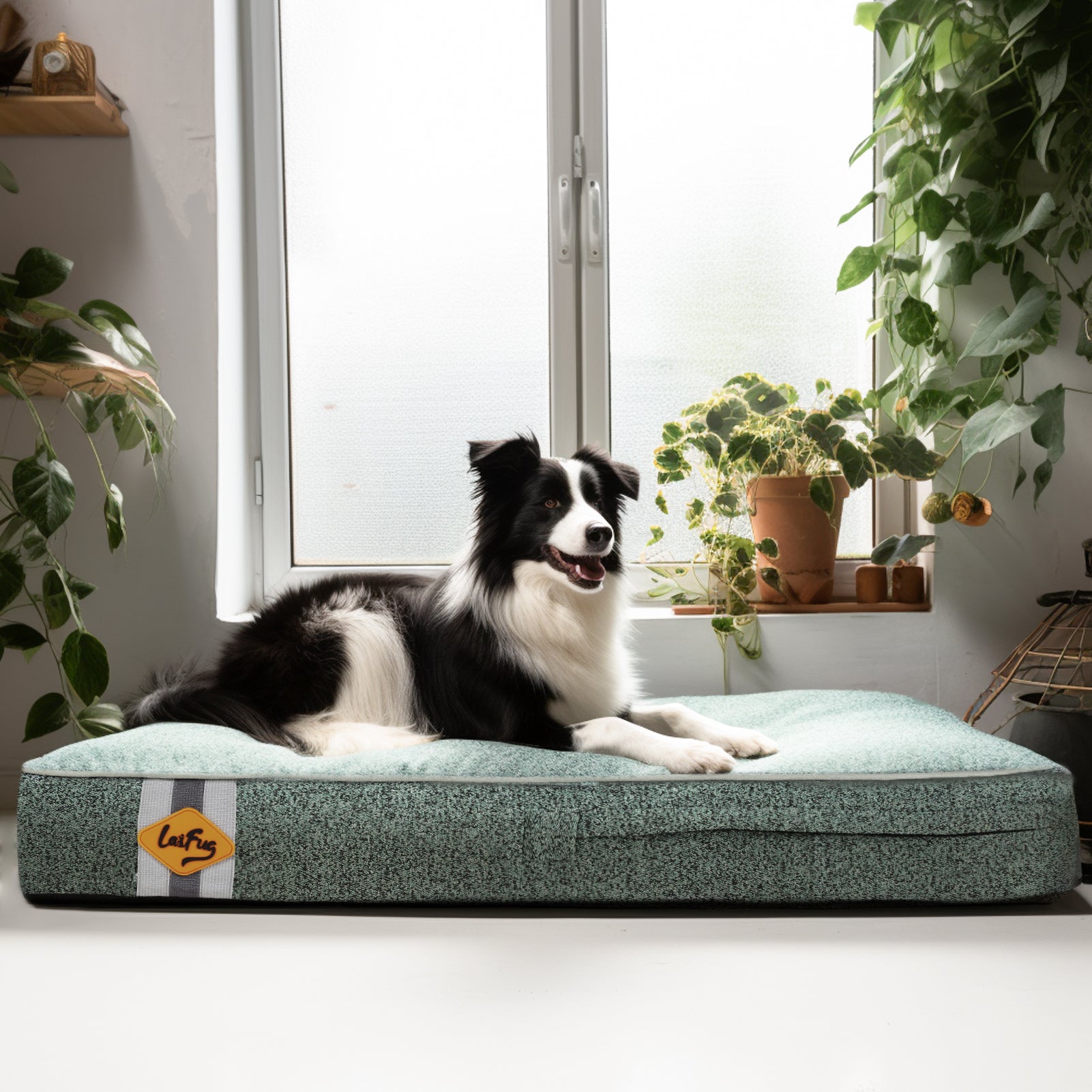 Laifug Memory Foam Dog Bed, Orthopedic Dog Crate Bed