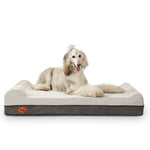 LaiFug 422 Jumbo Orthopedic Memory Foam Dog Bed – Double Pillow Support
