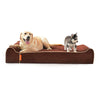 LaiFug 422 Jumbo Orthopedic Memory Foam Dog Bed – Double Pillow Support