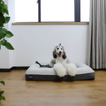 LaiFug Orthopedic Memory Foam Dog Mattress – Large Four-Sided Bolster Bed