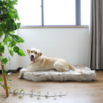 LaiFug 360  Memory Foam Dog Bed – Jumbo Faux Fur Pet Lounger