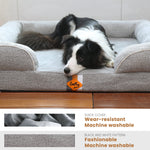 LaiFug Orthopedic Memory Foam Dog Sofa – Premium Bolster Bed