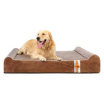 LaiFug 422 Jumbo Orthopedic Memory Foam Dog Bed – Double Pillow Support