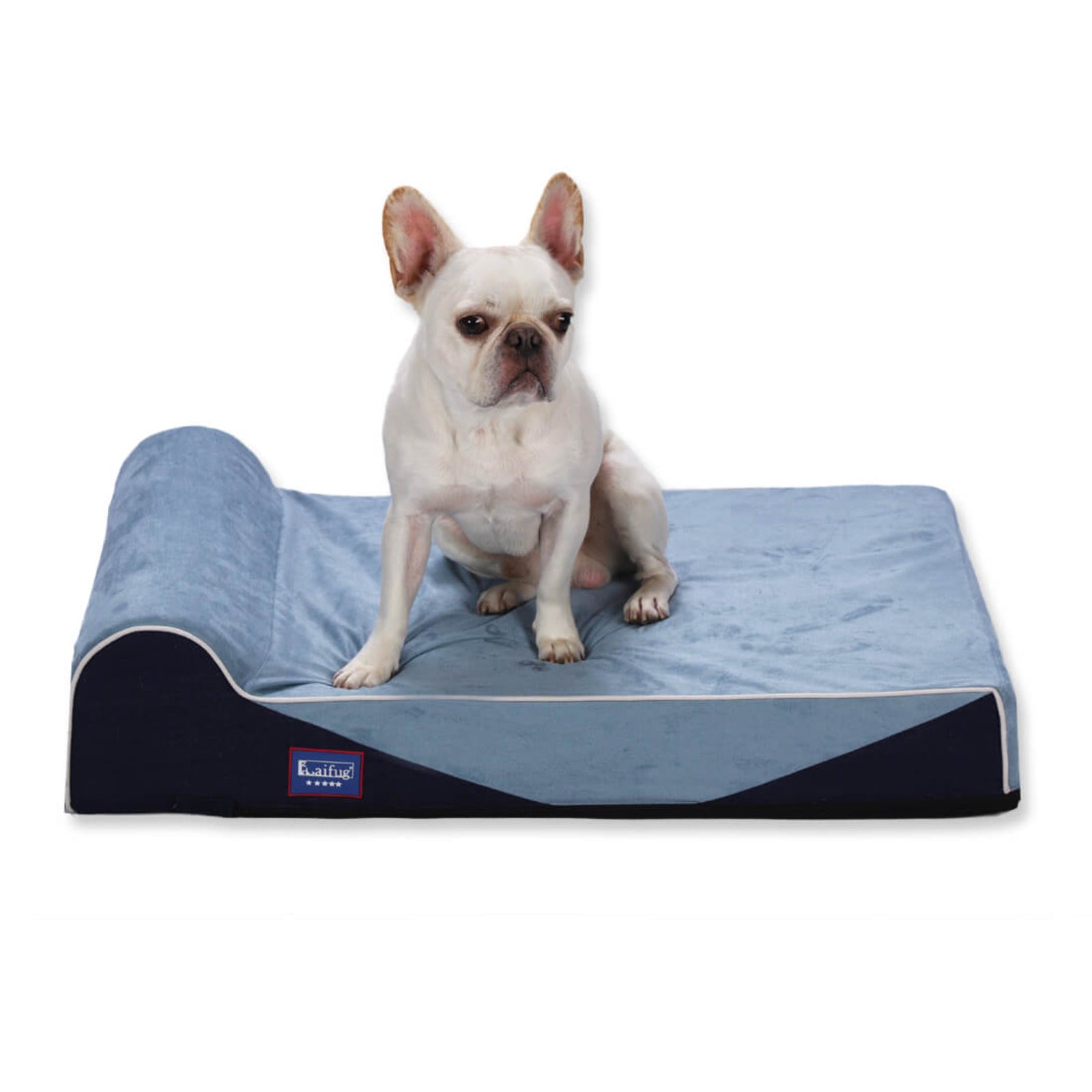 Laifug Single Pillow Dog Bed - memory foam dog bed 34"*22"*7" / Denim