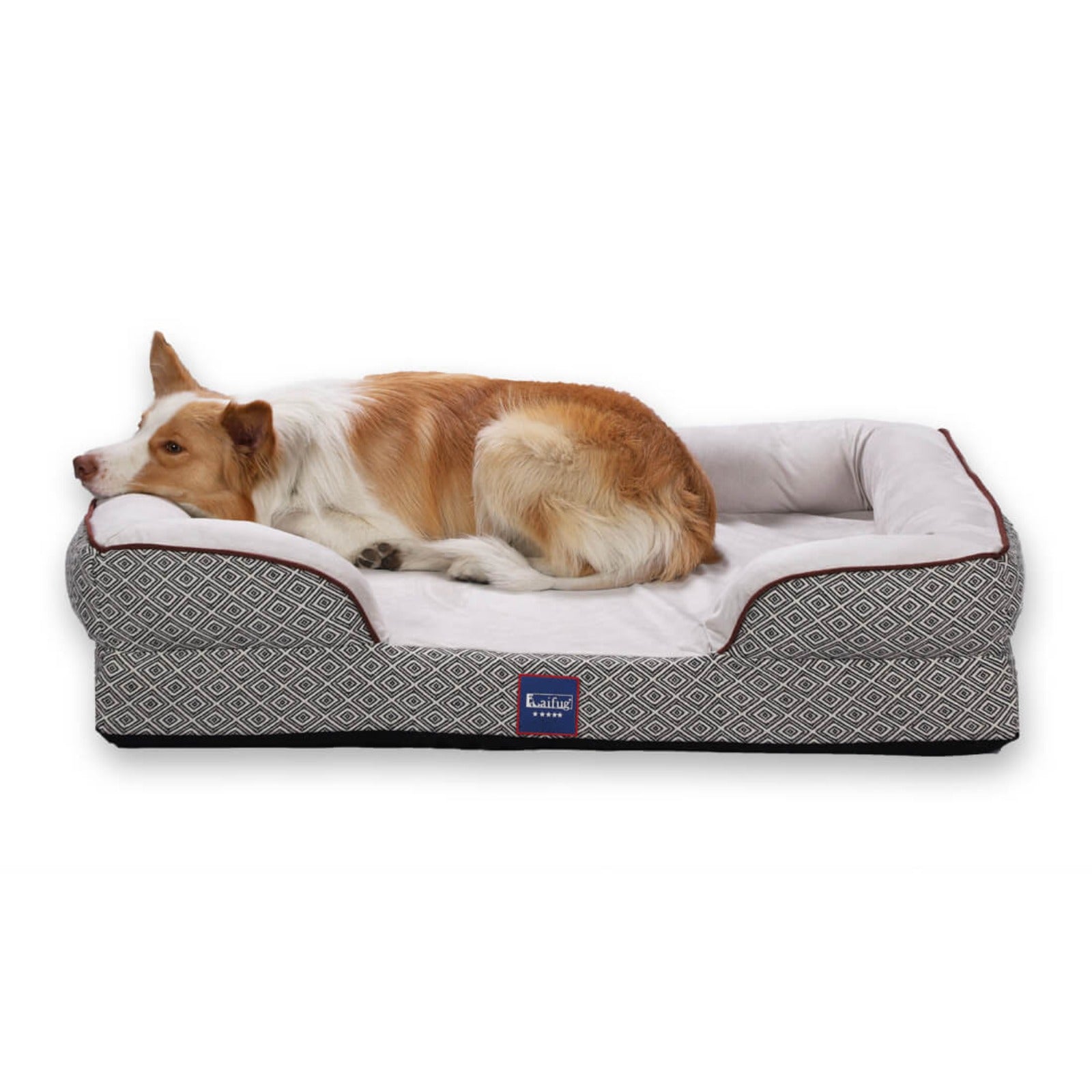 Laifug Plaid Durable Pet Sofa - memory foam dog bed Large(38"*30"*9")