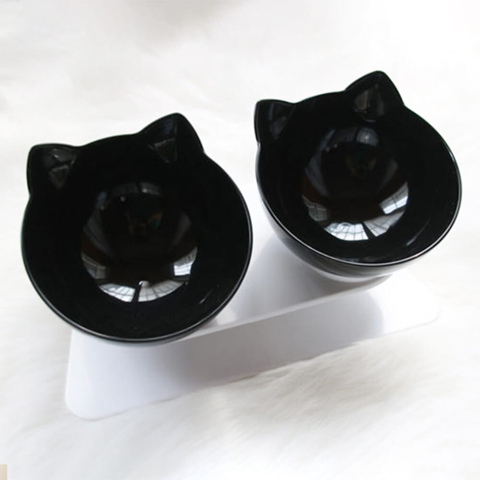 Laifug Elevated Cat Bowls - cat bowl Black