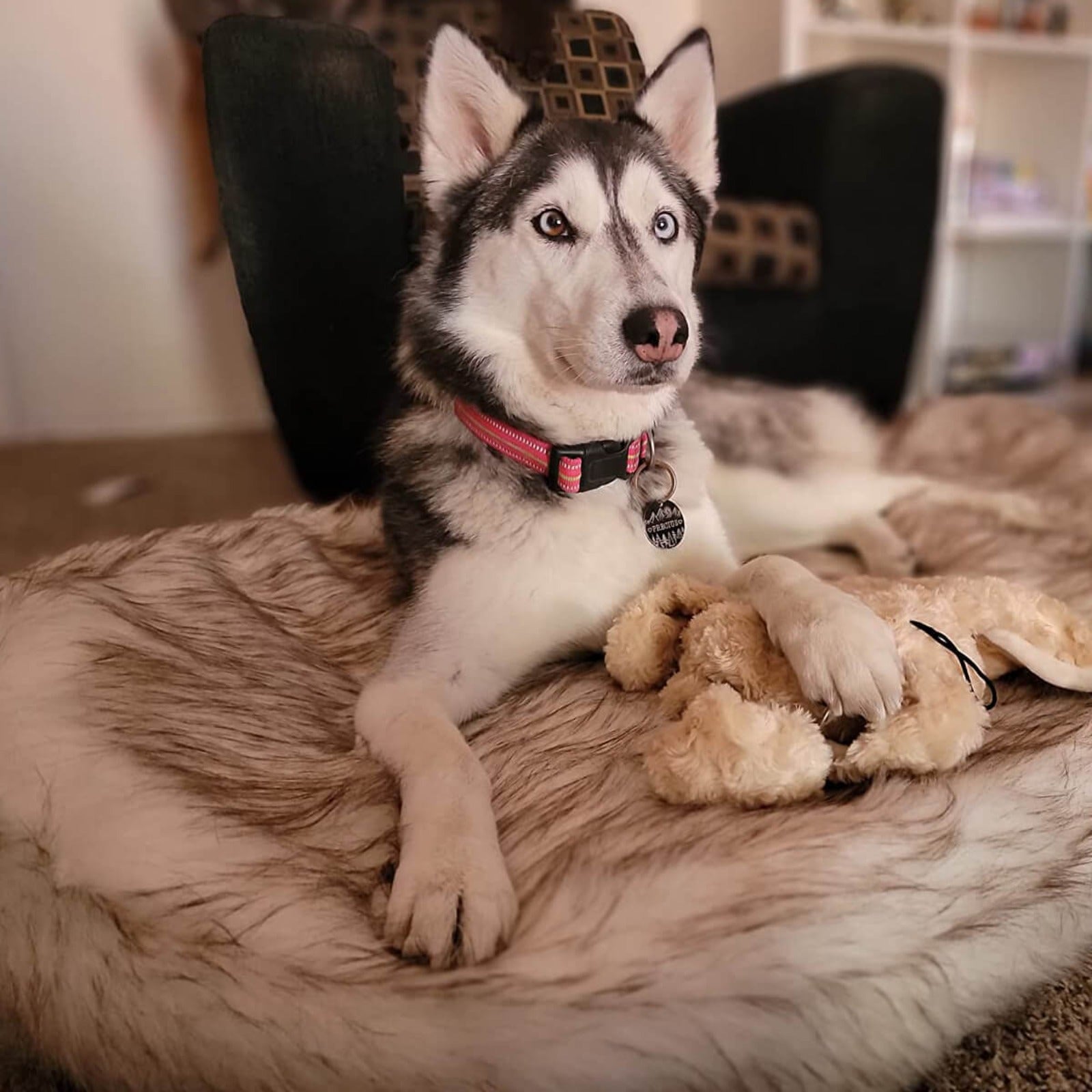 Laifug Faux Fur Dog Bed - dog bed