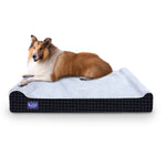 Laifug Jumbo Dog Bed - large dog bed Extra Large / Black Grey Velvet