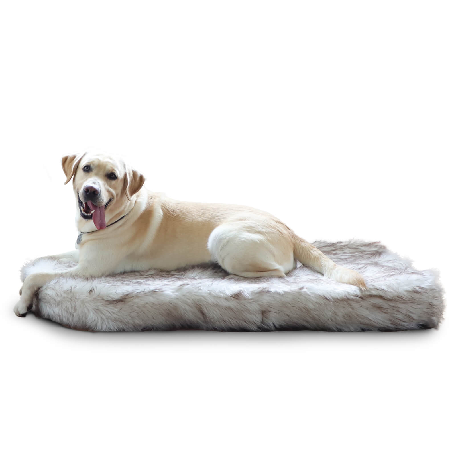 Laifug Faux Fur Dog Bed - dog bed White
