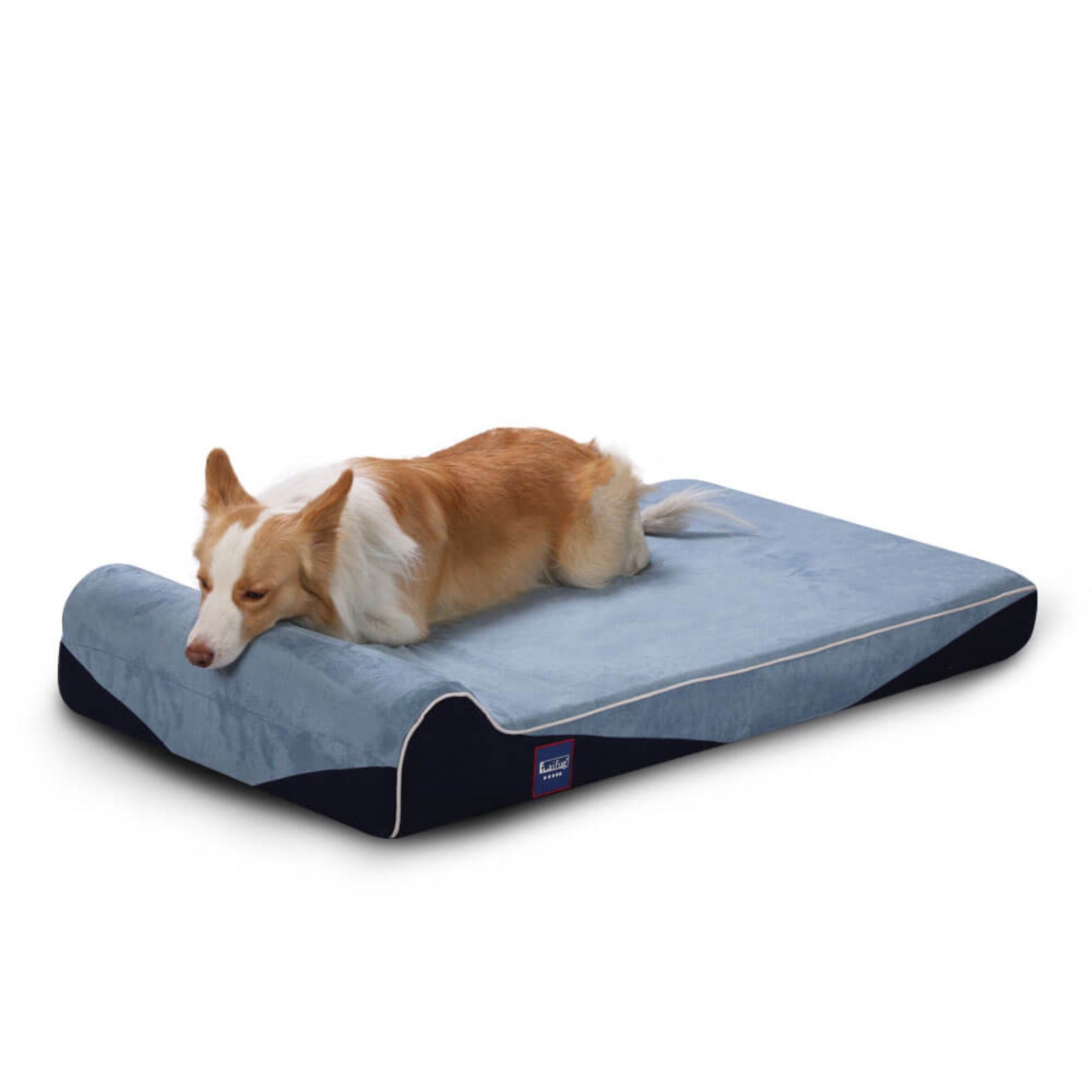 Laifug Single Pillow Dog Bed - memory foam dog bed 46"*28"*8" / Denim